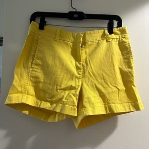 J. Crew 4” chino shorts yellow